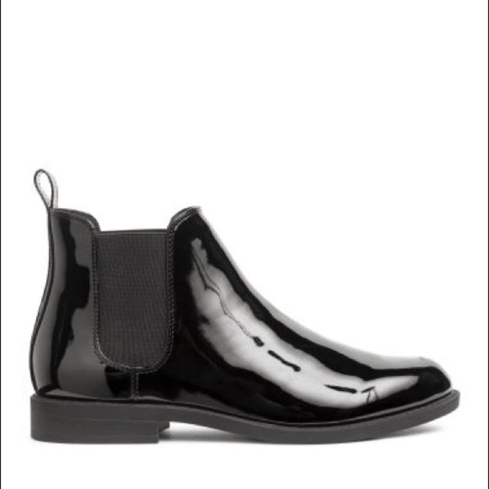 H&M patent leather Chelsea boot